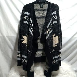 (D-6) NWOT Vertigo Waterfall Open Front Eyelash Sweater Sz.XL
